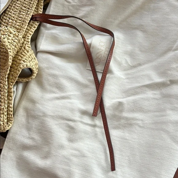 NEW Ulla Johnson Kamari Raffia and Leather Tassel Tote - Picture 3 of 6